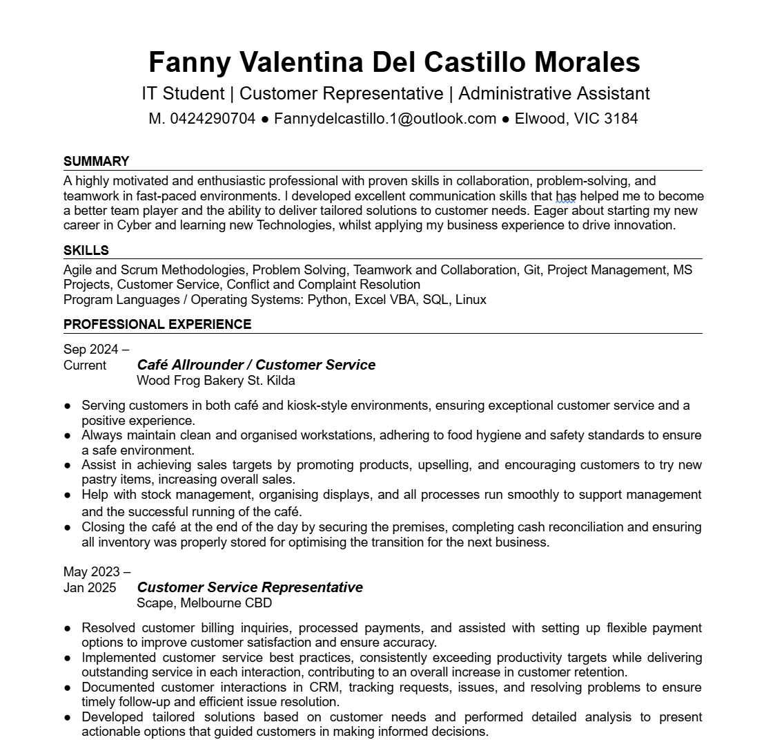 Current CV